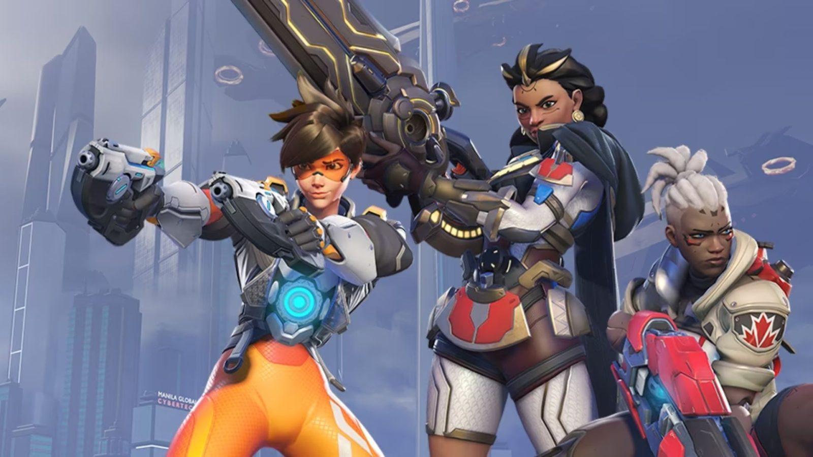 tracer, illari, and sojourn in overwatch 2