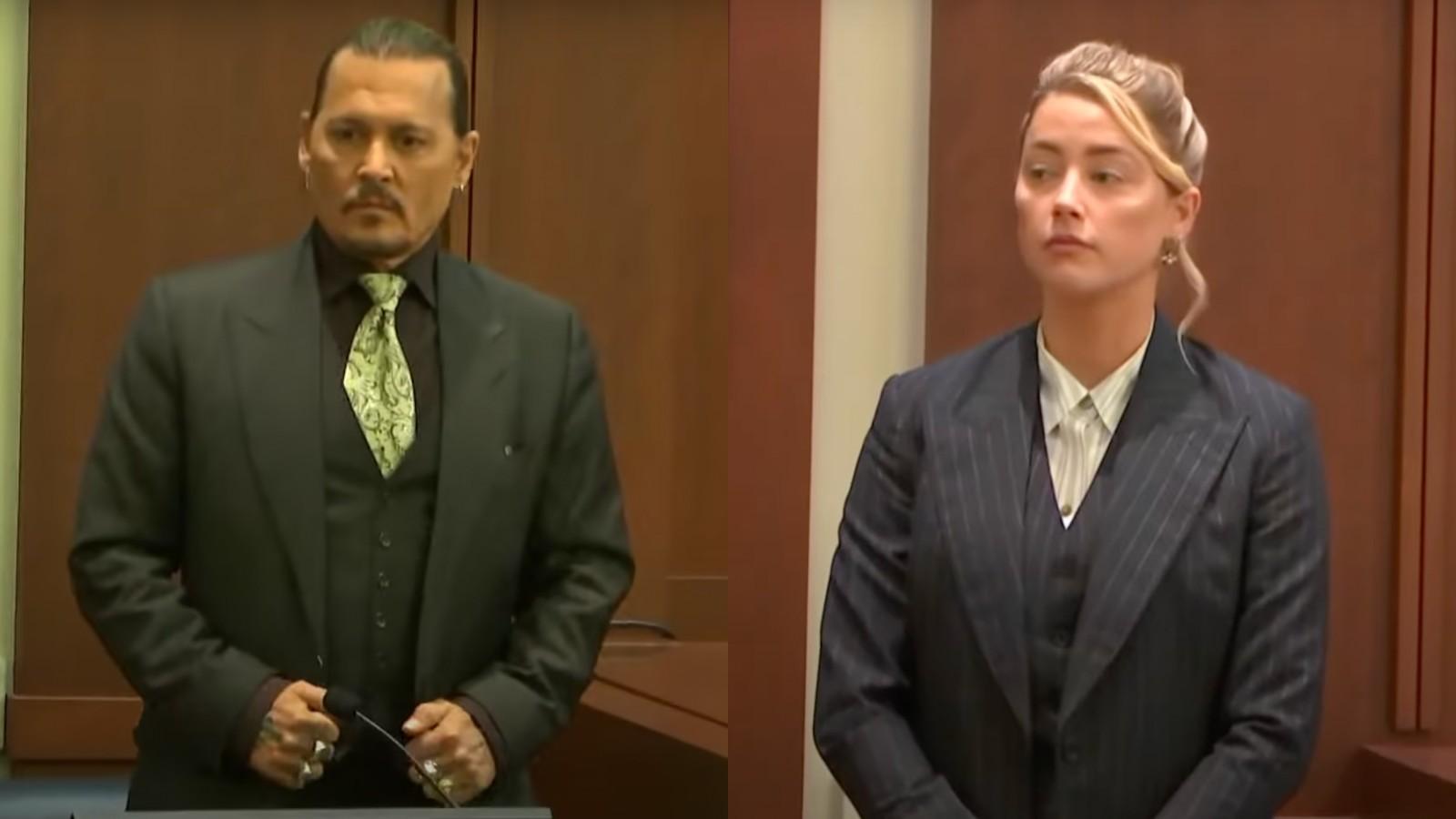 Johnny Depp and Amber Heard taking the stand at their 2022 defamation trial